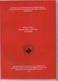PENYUSUNAN SOP PERAWATAN GENERATOR NET PADA KAPAL PENANGKAP IKAN KM. MINA SAMUDRA MAKMUR II