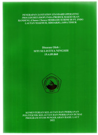 Image of PENERAPAN SANITATION STANDARD OPERATING PROCEDURES (SSOP) PADA PRODUK BAKSO IKAN BANDENG (CHANOS CHANOS) BERBASIS SURIMI DI PT. INDO LAUTAN MAKMUR, SIDOARJO, JAWA TIMUR
