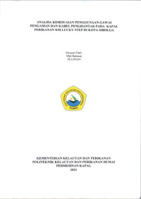 ANALISA KESEUAIAN PENGGUNAAN GAWAI PENGAMAN DAN KABEL PENGHANTAR PADA KAPAL PERIKANAN KM. LUCKY STEP DI KOTA SIBOLGA